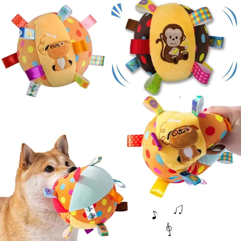 Interactive Dog Ball – Plush Tug, Fetch & Training Toy