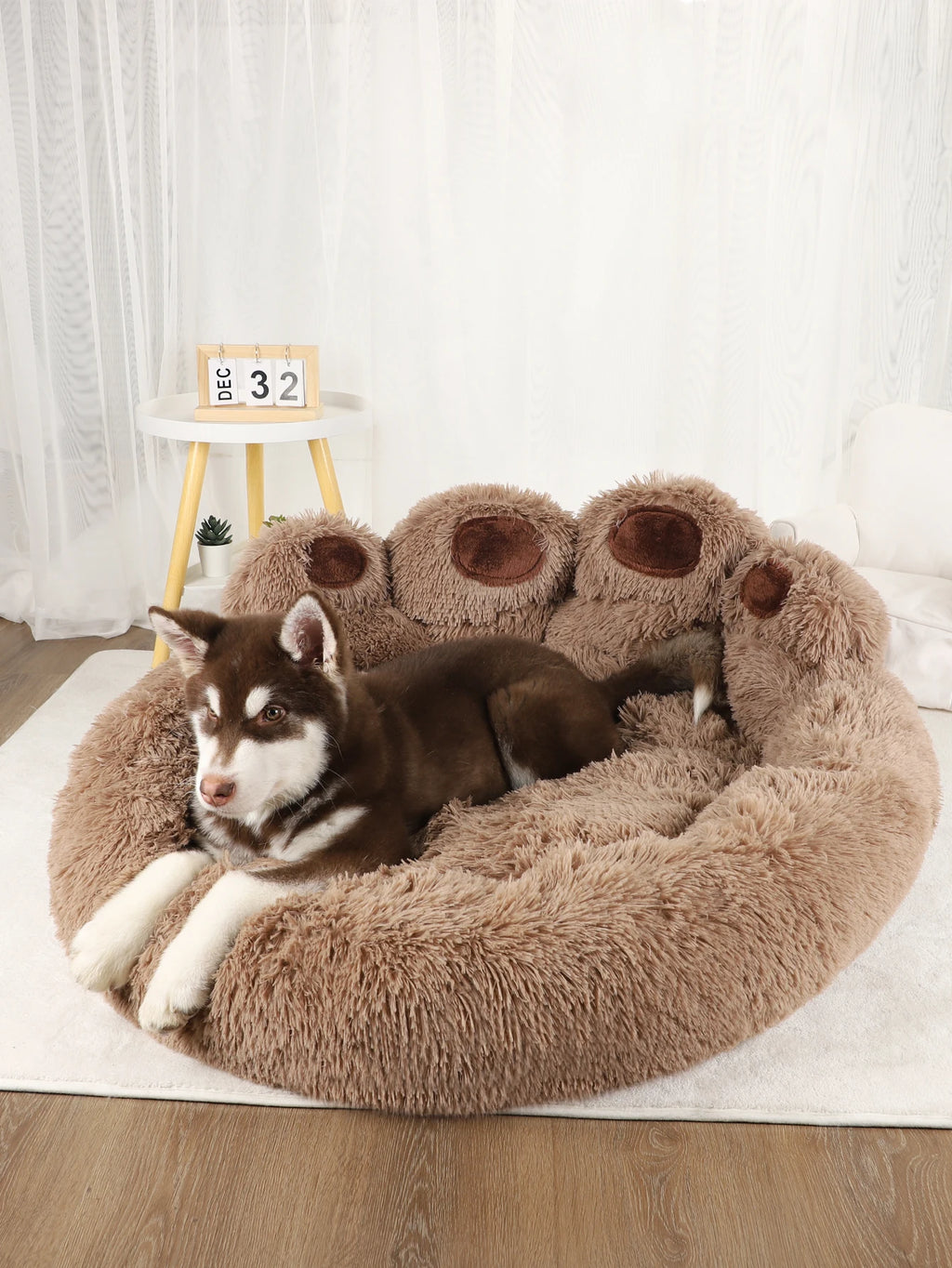 Fluffy Dog Bed Winter Warm Soft Pet Bed for Small & Large Dogs