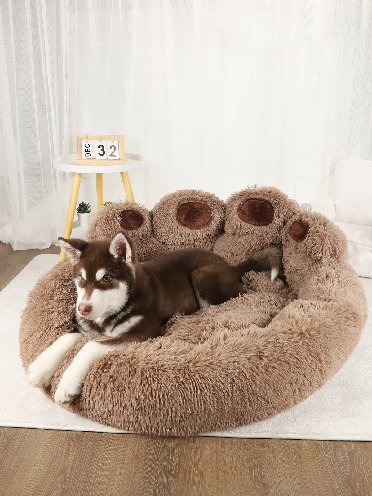 Fluffy Dog Bed Winter Warm Soft Pet Bed for Small & Large Dogs