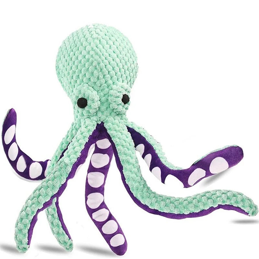 Plush Dog Toy – Octopus Squeaky Interactive Companion