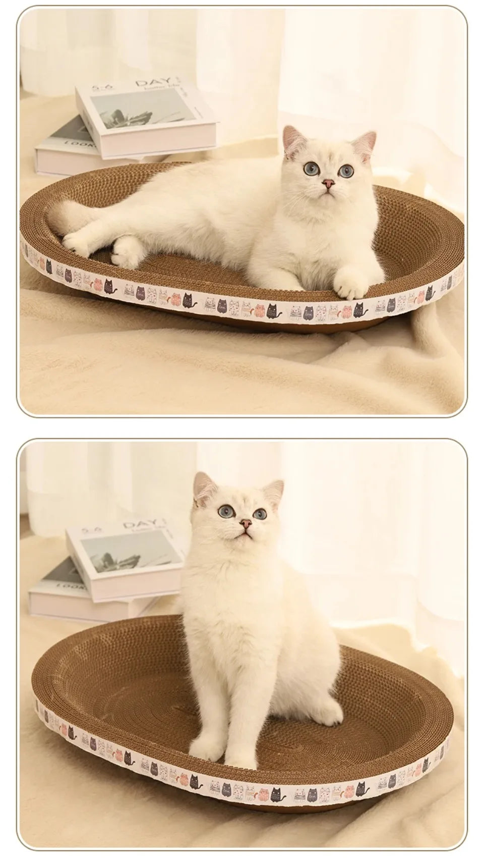 Cat Scratching Post – Corrugated Cat Scratcher with Catnip
