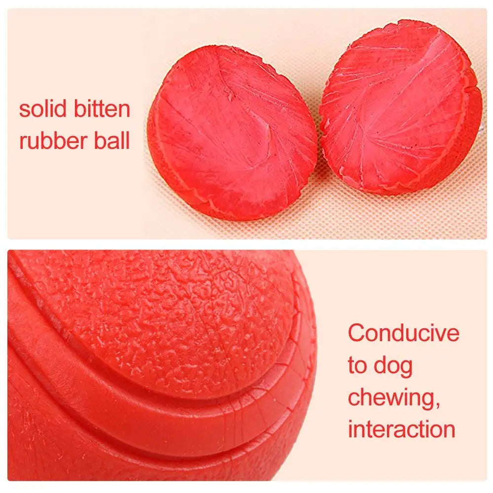 Rubber Dog Ball, Bite-Resistant Chew Toy for Puppies & Dogs