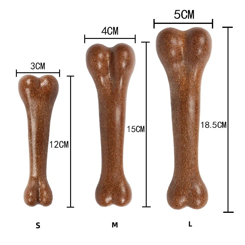 Dog Bone Chew Toy – Wooden Puppy Toy for Small to Large Dogs