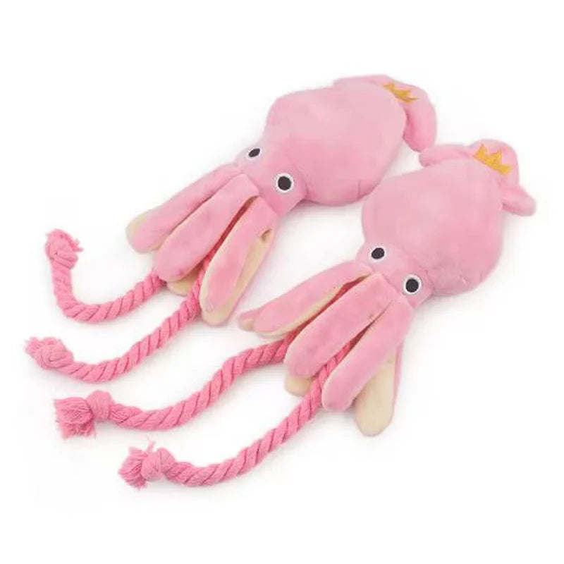 Octopus Dog Toy Interactive Rope Chew Toy for Teeth Cleaning