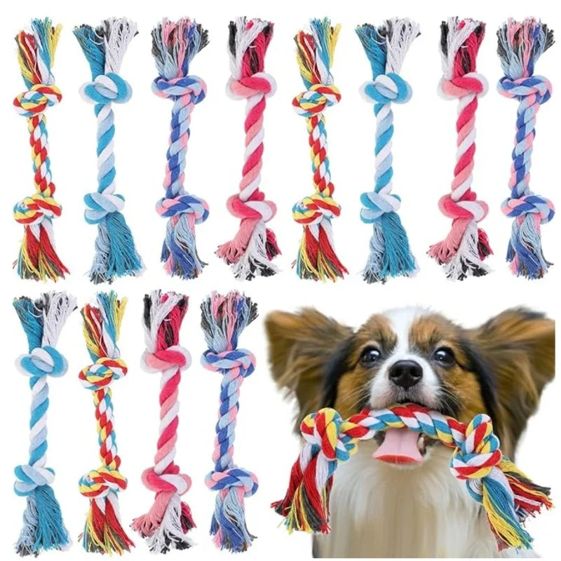 Dog Rope Toy Double Knot Chew & Tug Toy for Puppies