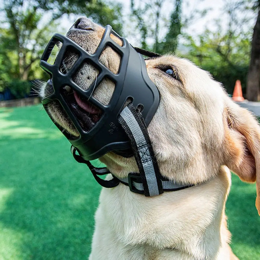 Adjustable Dog Muzzle – Breathable Anti-Biting Mouth Cover