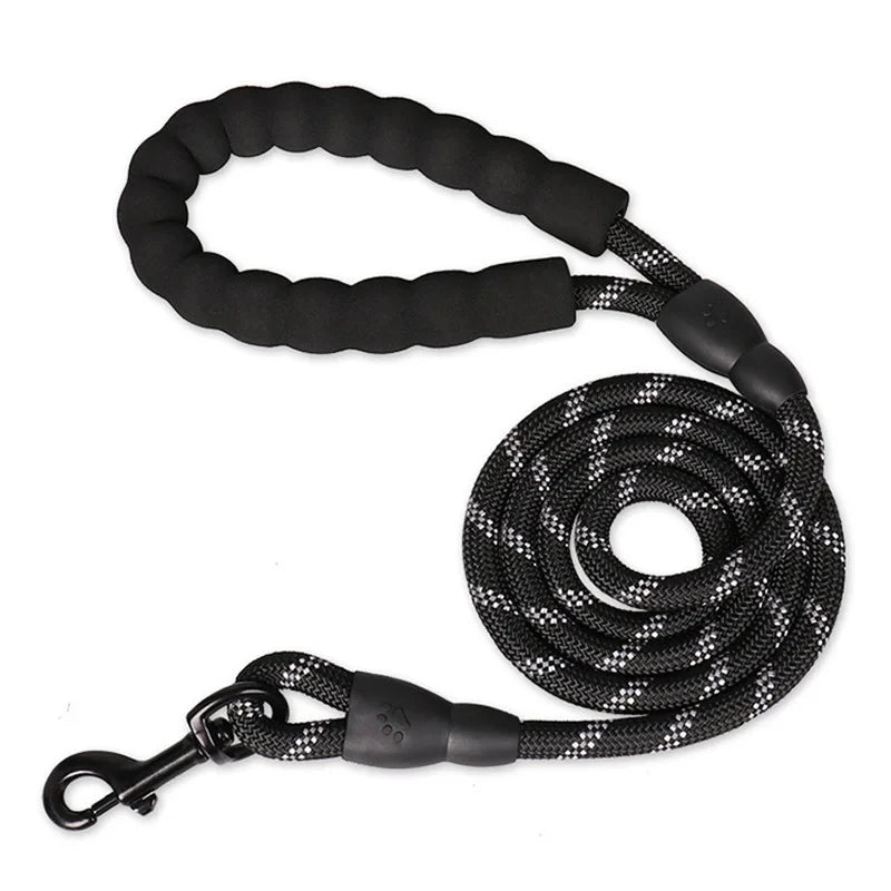 Reflective Dog Leash Heavy Duty Nylon Padded Handle