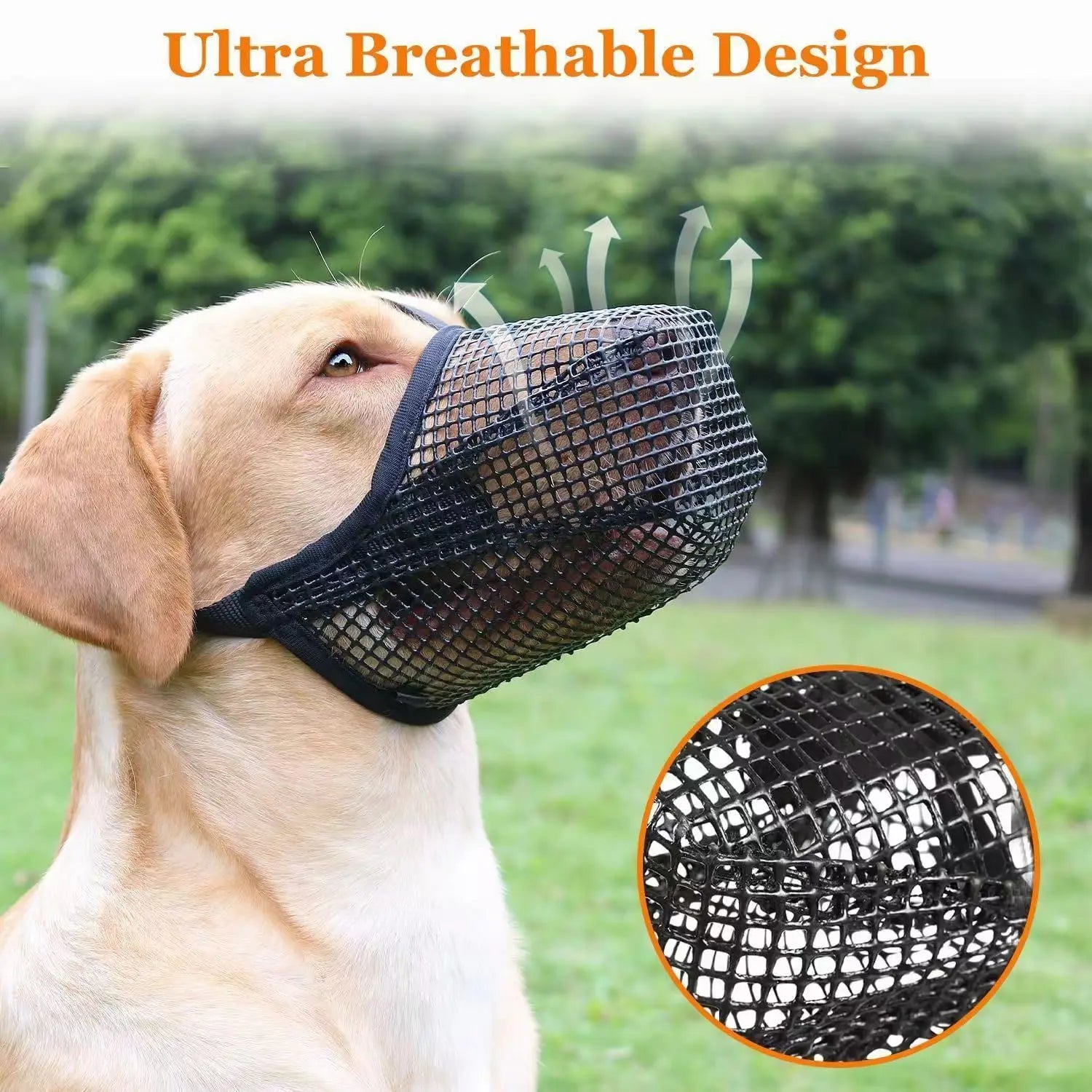 Dog Muzzle Breathable Mesh Anti-Eating Mouth Guard