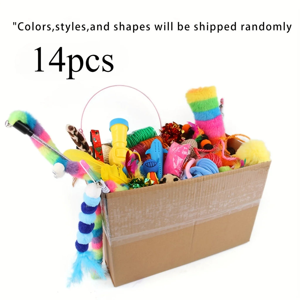 Cat Toys – Mixed Variety Plastic and Plush Toys