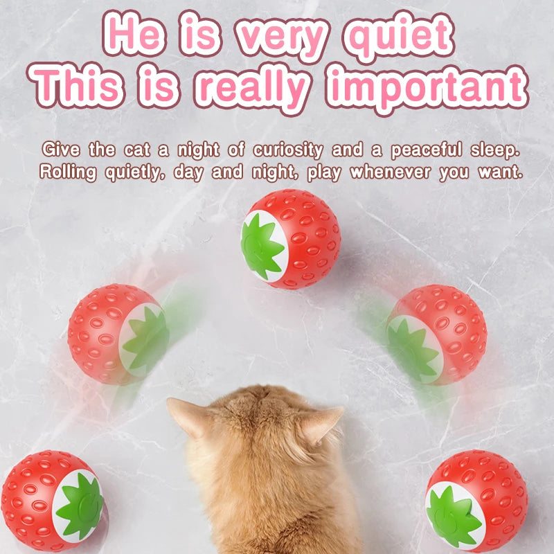 Automatic Interactive Cat Toy Ball – USB Rechargeable Rolling Toy
