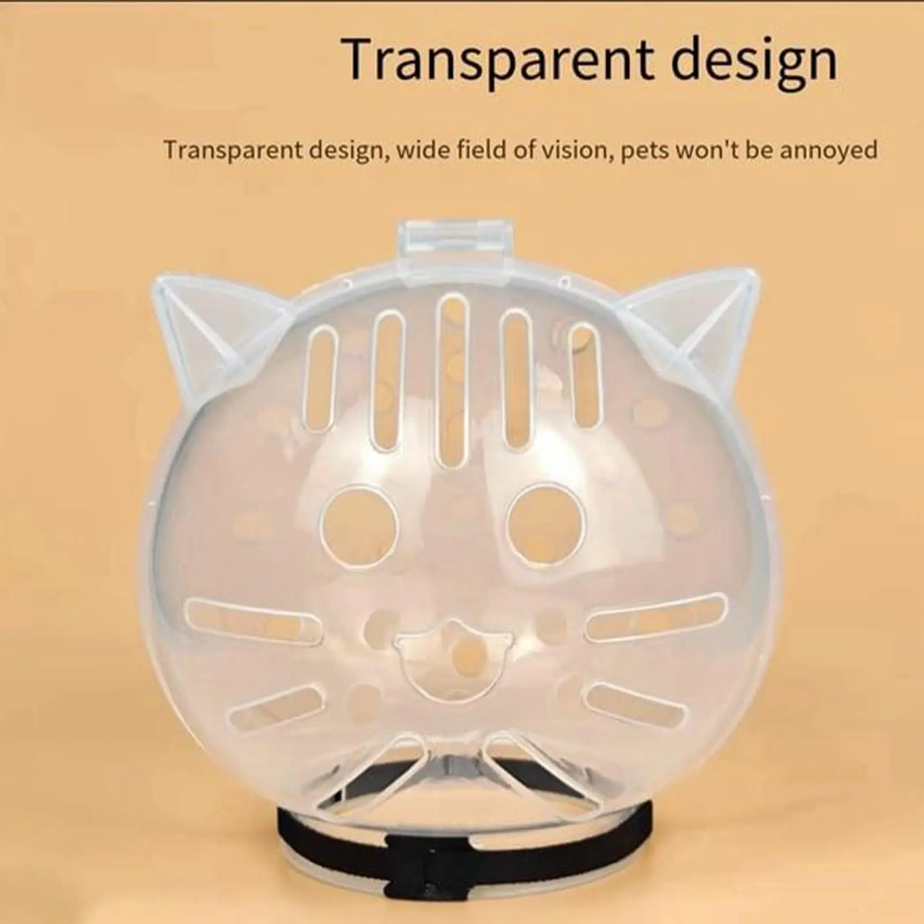 Cat Bubble Muzzle Breathable Sturdy Muzzle Mask Cat Head Cover Space Hood  Protective Helmet Anti-bite Pet Grooming Supplies