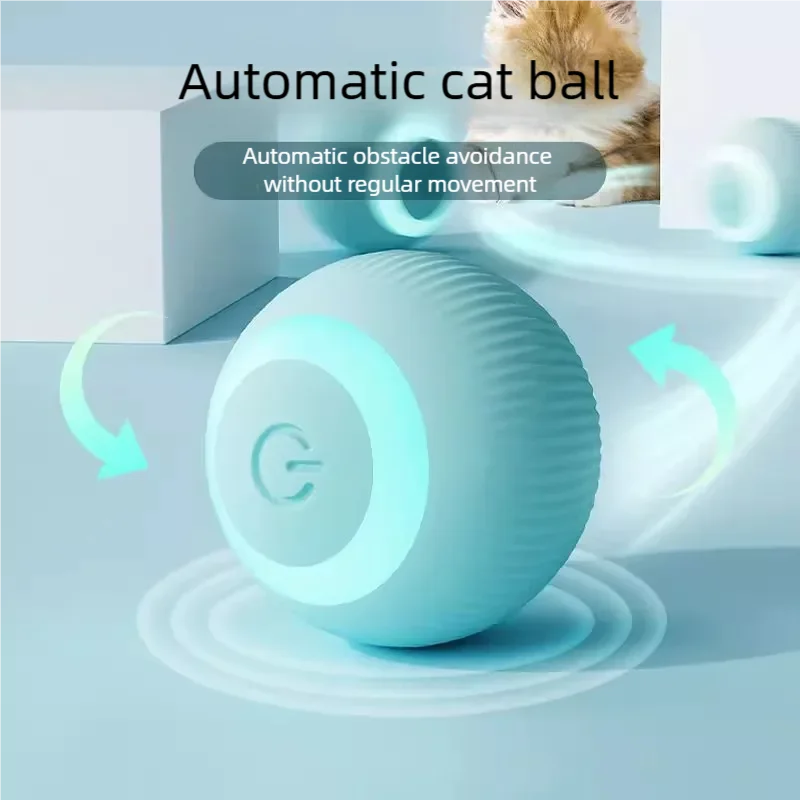Automatic Cat Ball Toy – Interactive Self-Moving Rolling Ball