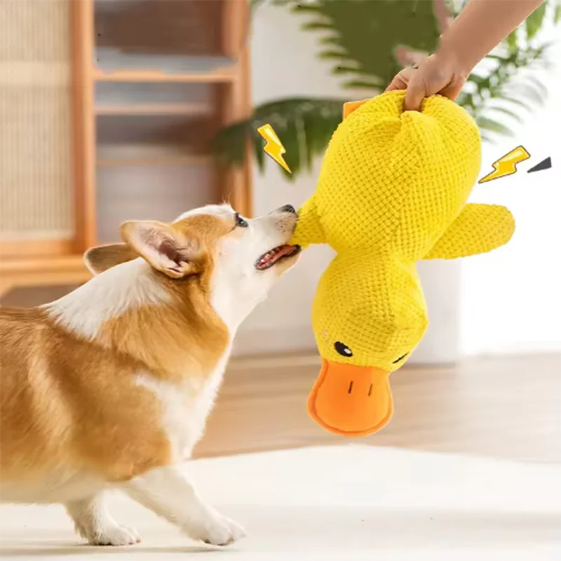 Squeaky Dog Toy Plush Duck Interactive Toy for Dogs