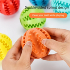 Dog Treat Dispensing Toy, Interactive Rubber Chew Ball