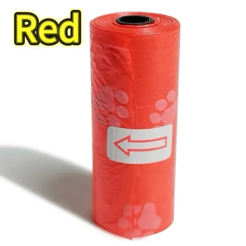Dog Poop Bags Biodegradable Leak Proof Scented Paw Print Rolls