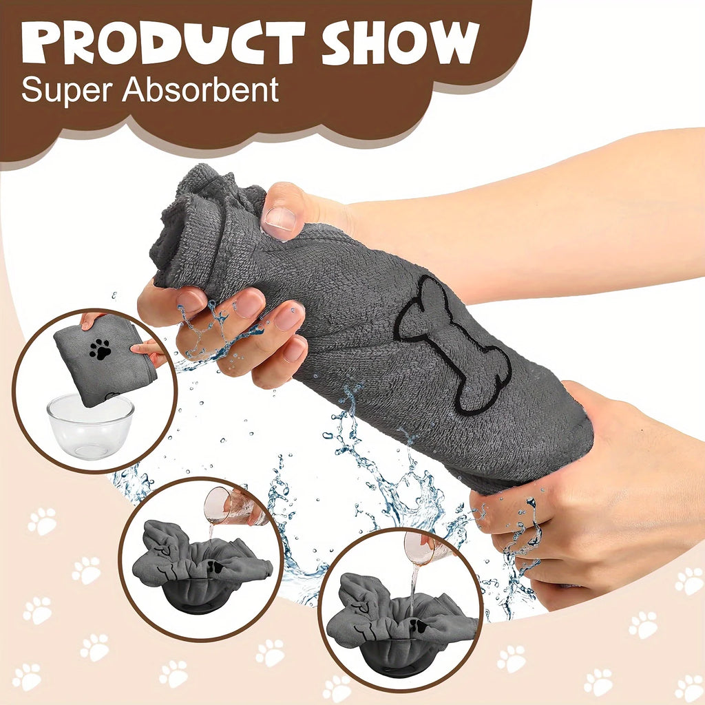 Microfiber Dog Towel, Quick-Drying Absorbent Pet Bath Towel