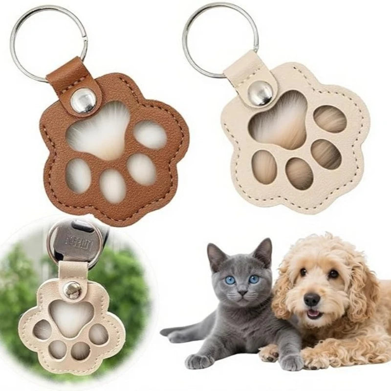 Dog Hair Keepsake Keychain – Leather
