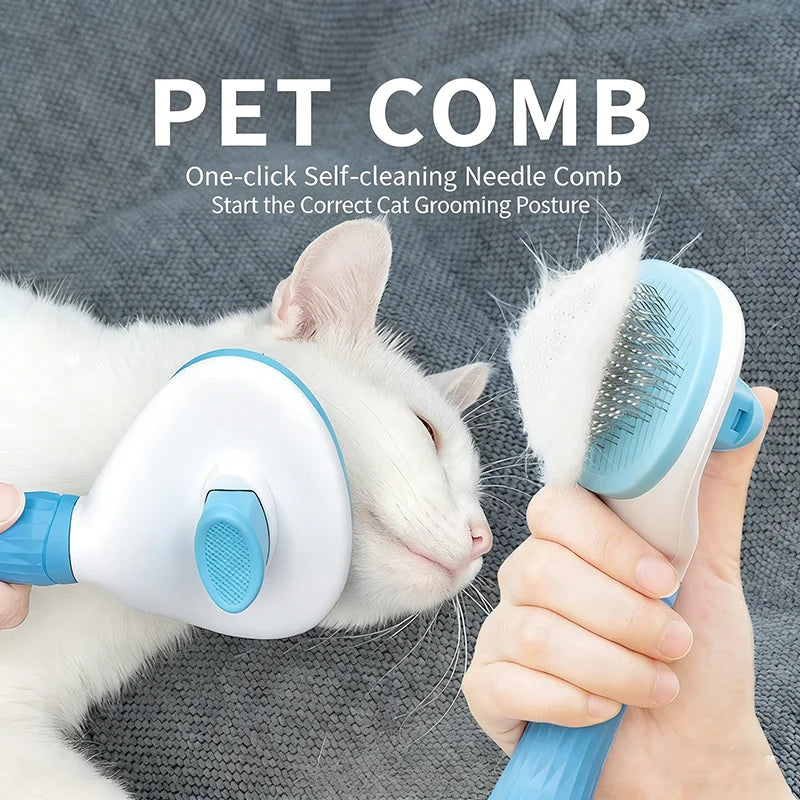Self Cleaning Slicker Brush – Dog & Cat Grooming Brush