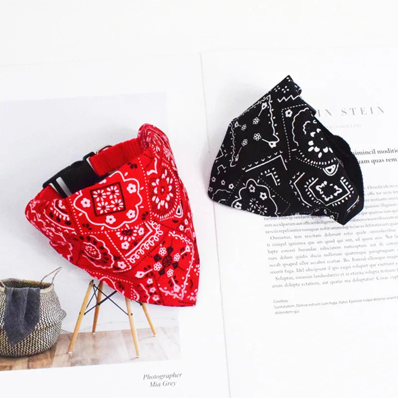 Pet Bandana – Adjustable Triangle Scarf for Dogs & Cats