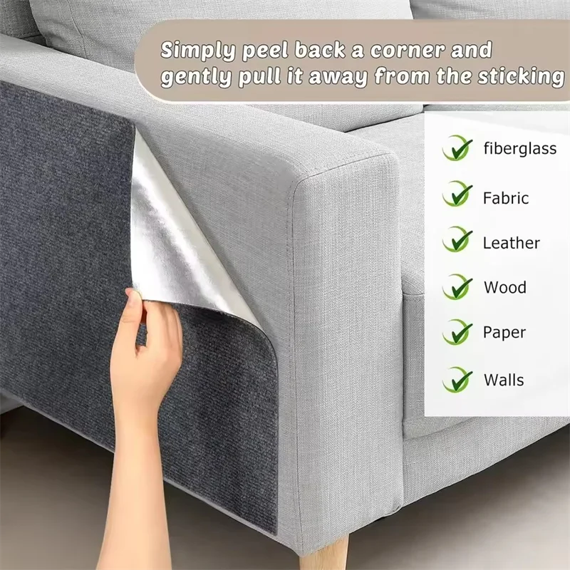 Cat Scratcher Pad Self-Adhesive Cat Scratch Mat for Furniture