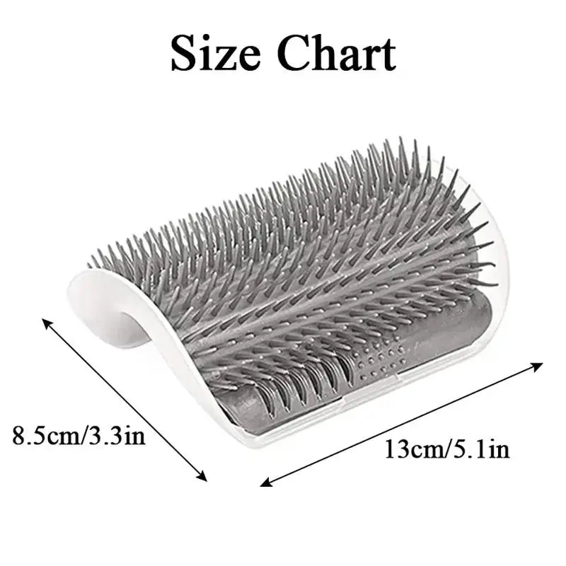 Cat Self Grooming Brush – Corner Massage Scratcher with Catnip