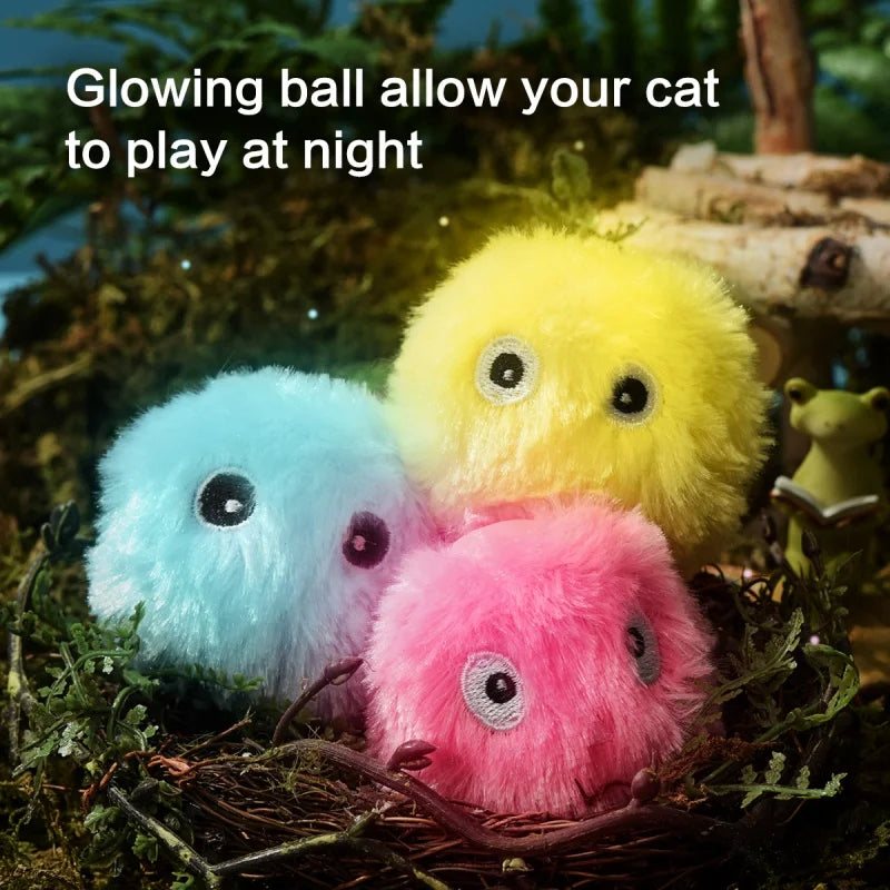 Interactive Cat Toy Ball – Plush Catnip Squeaky Toy