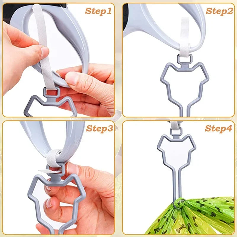 Dog Poop Bag Holder, Leash Clip Waste Bag Dispenser for Walking