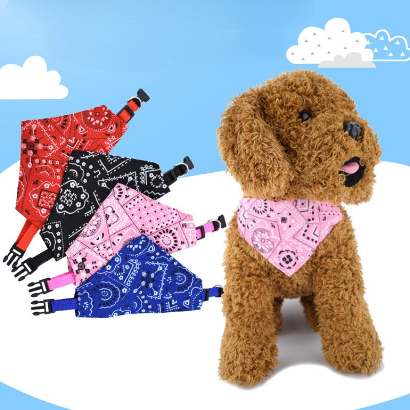 Pet Bandana – Adjustable Triangle Scarf for Dogs & Cats