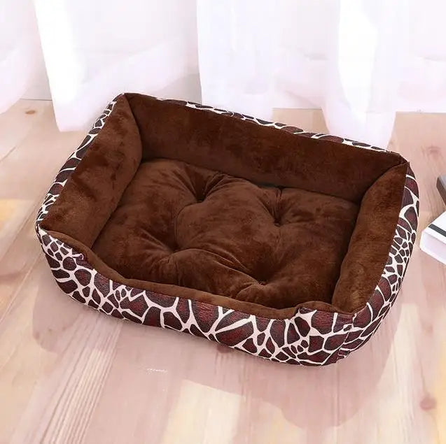 Large Dog Bed – Warm Square Pet Nest for Dogs & Cats