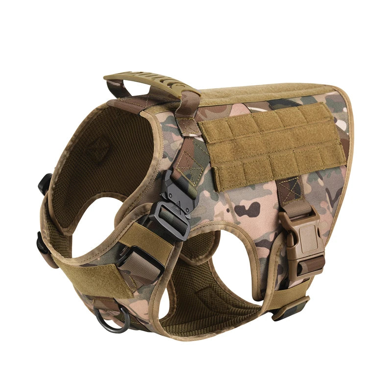 Tactical Dog Harness – 1000D Nylon Vest With Leash Set