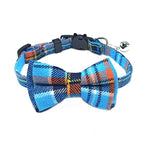 Breakaway Cat Collar with Bell – Plaid Bow Tie Adjustable Collar