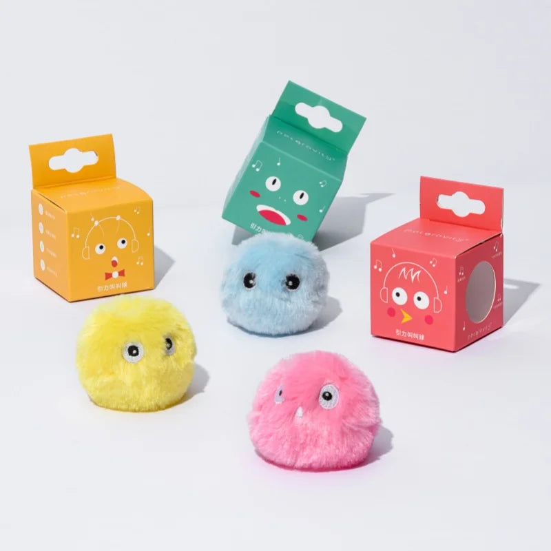 Interactive Cat Toy Ball – Plush Catnip Squeaky Toy