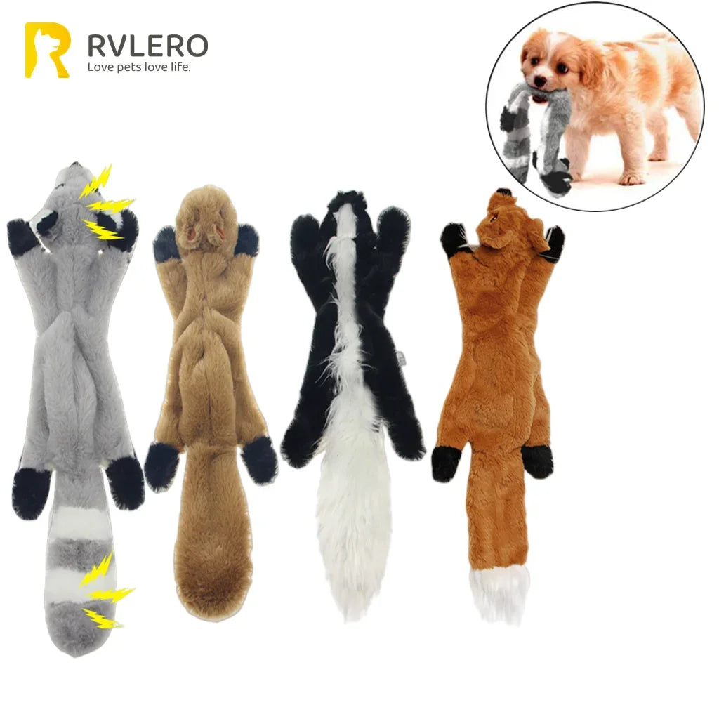 Dog Squeak Toy – 45cm Plush Crinkle No Stuffing Animal Toy