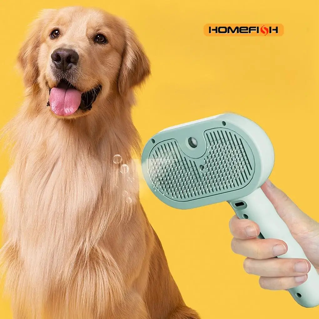 Steam Dog Grooming Brush with Water Tank