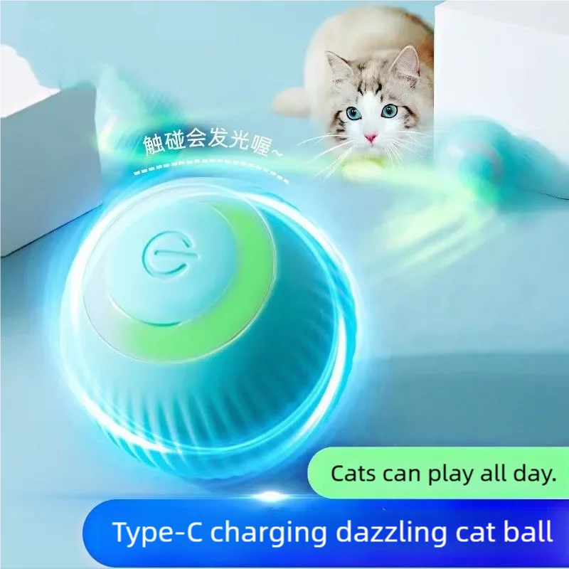 Automatic Cat Ball Toy – Interactive Self-Moving Rolling Ball