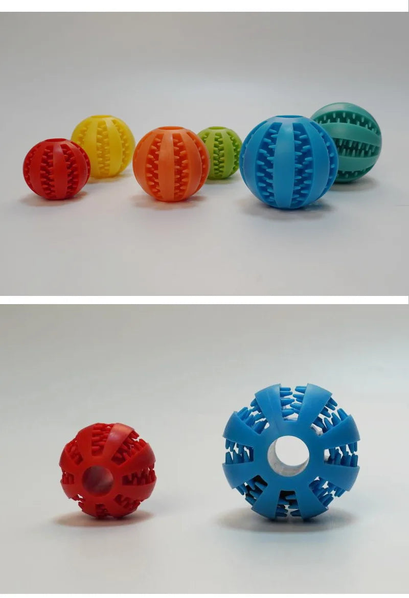 Dog Teething Toy – Rubber Chew Ball & Interactive Puzzle Toy
