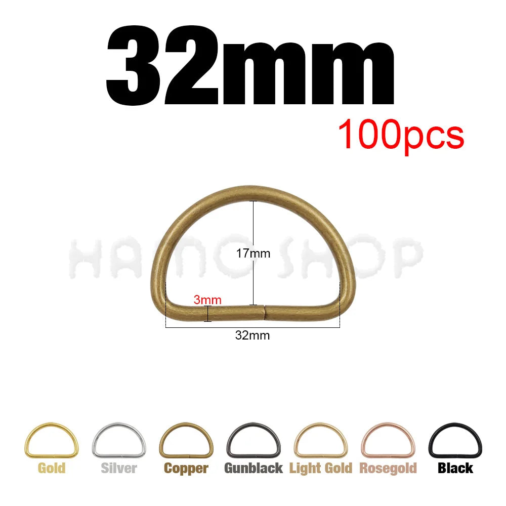 Metal D Ring Buckle – Bag Strap Hardware for Leather Craft DIY