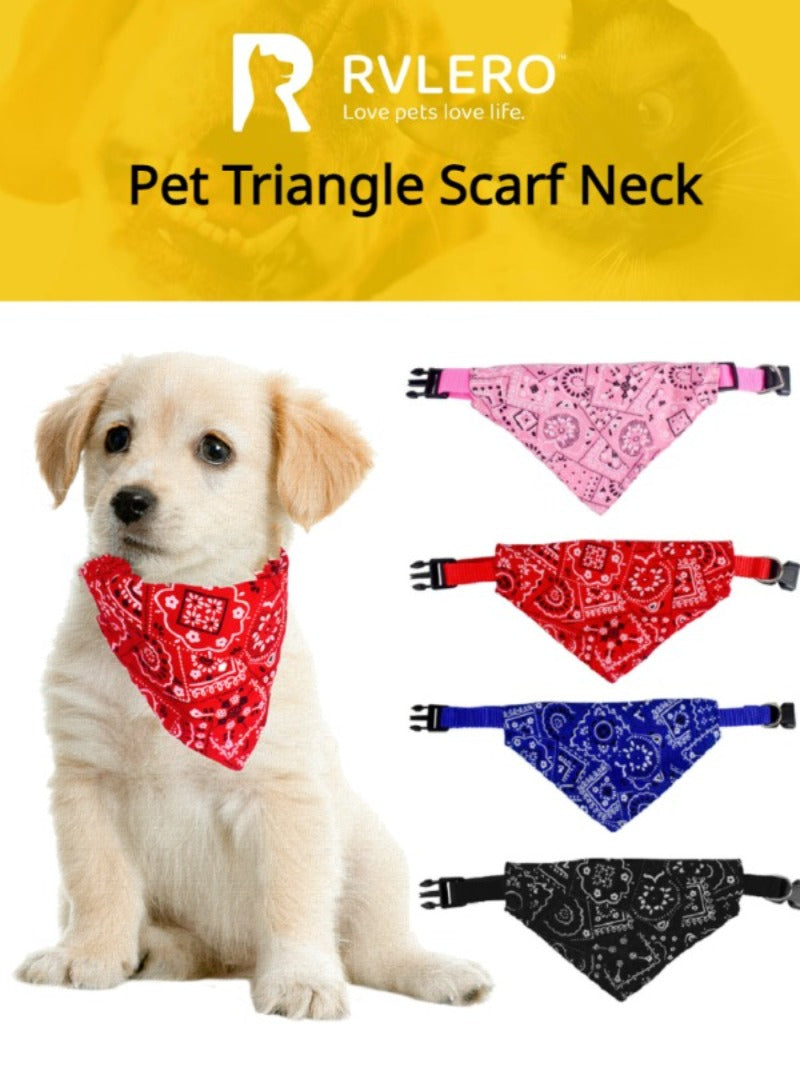 Pet Bandana – Adjustable Triangle Scarf for Dogs & Cats