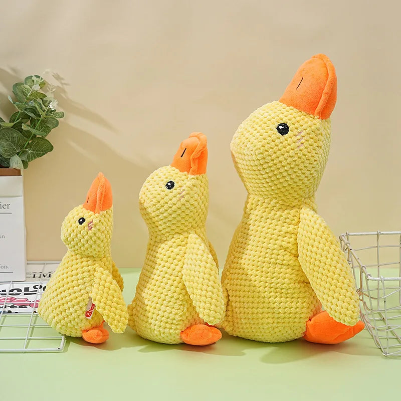 Plush Dog Toy Duck Squeaky Chew Toy for Small & Large Dogs