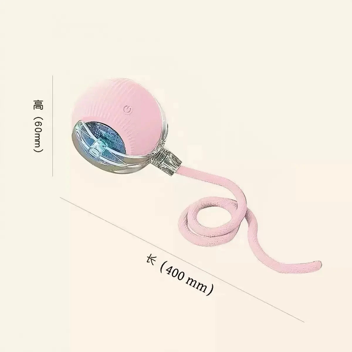 Smart Obstacle Avoidance Cat Ball Toy Adjustable Speed Electric Self Rolling Interactive Ball With Long Elastic Rope For Play