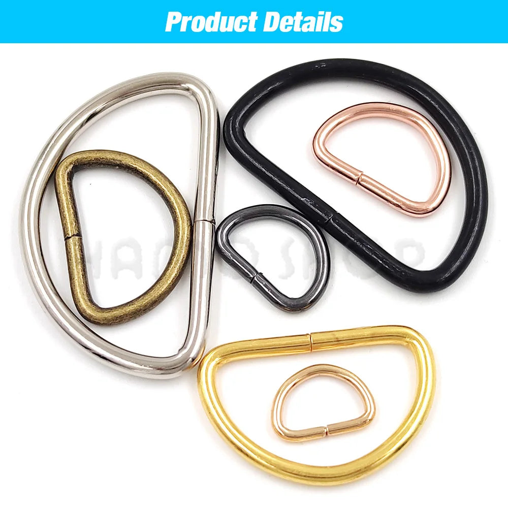 Metal D Ring Buckle – Bag Strap Hardware for Leather Craft DIY