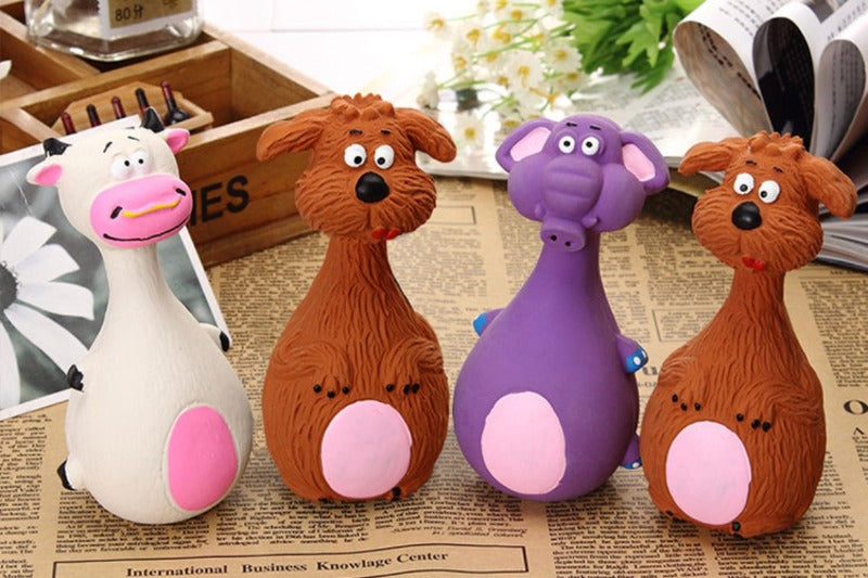Dog Chew Toy Rubber Squeaky Dental Toy for Dogs & Cats  Character count: 55