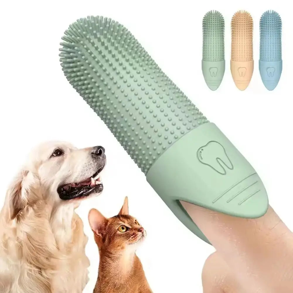 Dog Finger Toothbrush 360° Silicone Toothbrush for Dogs & Cats