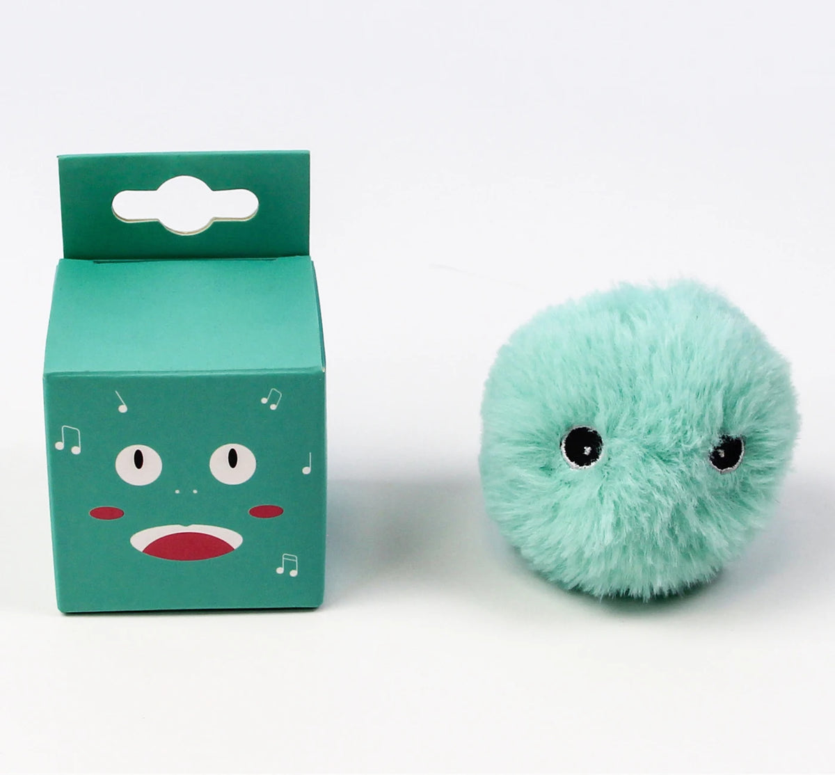 Interactive Cat Ball Toy with Touch Sounds and Catnip Compartment