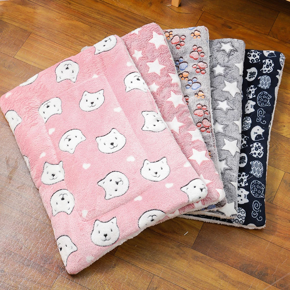 Cat Sleeping Mat – Soft Plush Winter Bed for Cats & Small Dogs