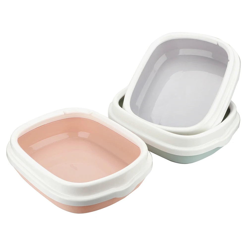 Cat Litter Box – Semi-Closed Toilet Tray with Scoop