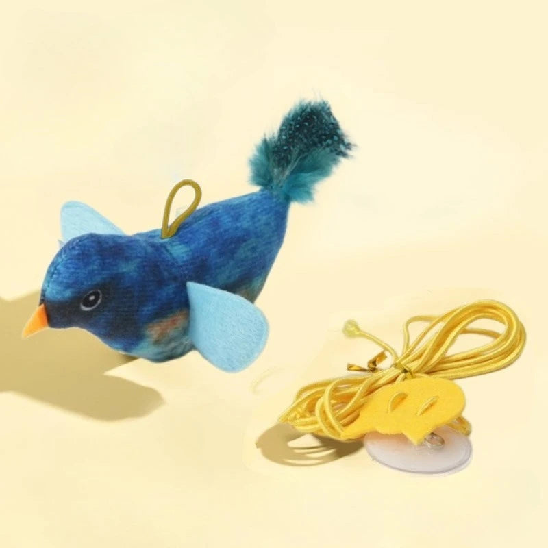 Interactive Cat Toy – Hanging Bird with Realistic Sound
