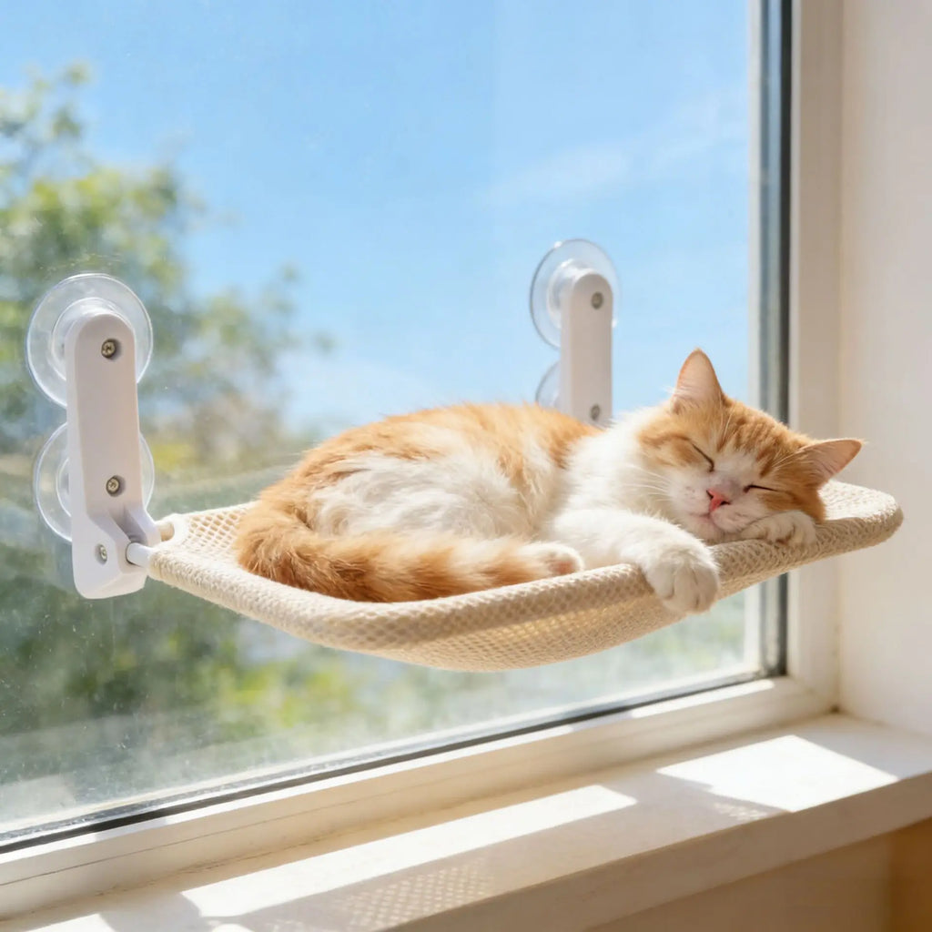 Cat Window Hammock – Foldable Suction Cup Hanging Cat Bed
