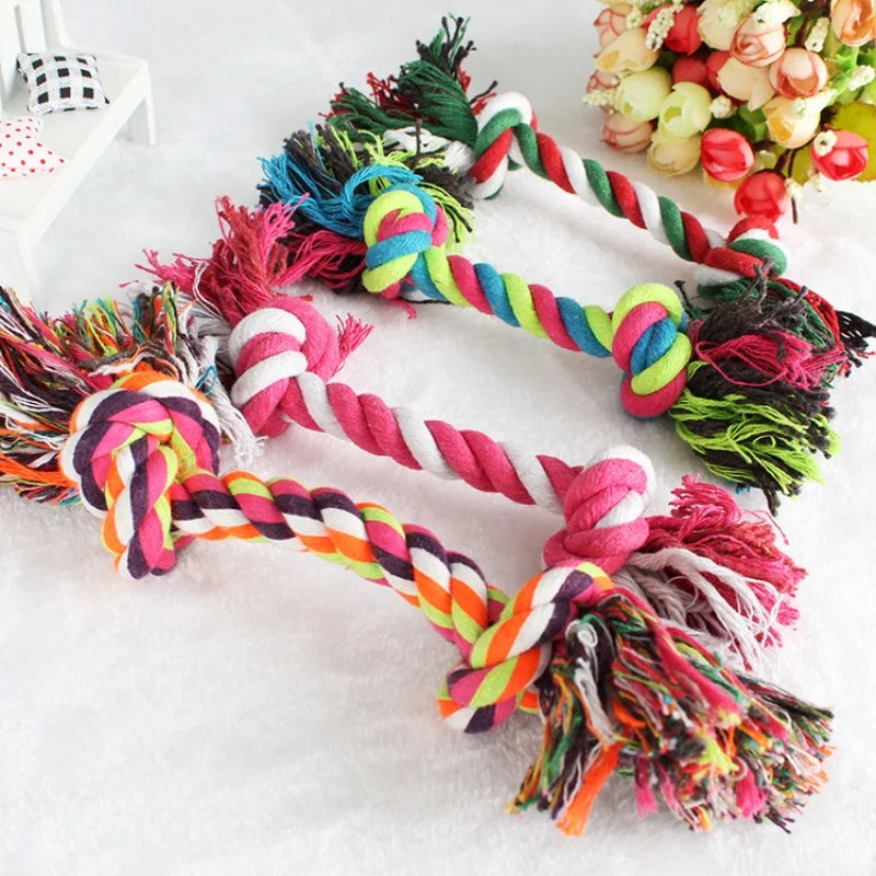 Dog Rope Toy Double Knot Chew & Tug Toy for Puppies