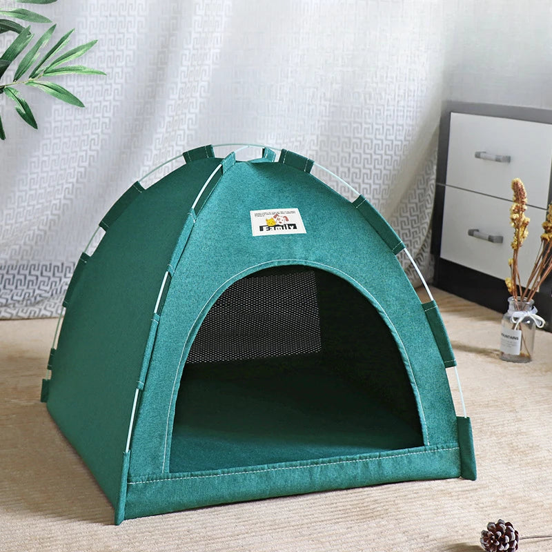 Foldable Cat House – Portable Four-Season Pet Tent